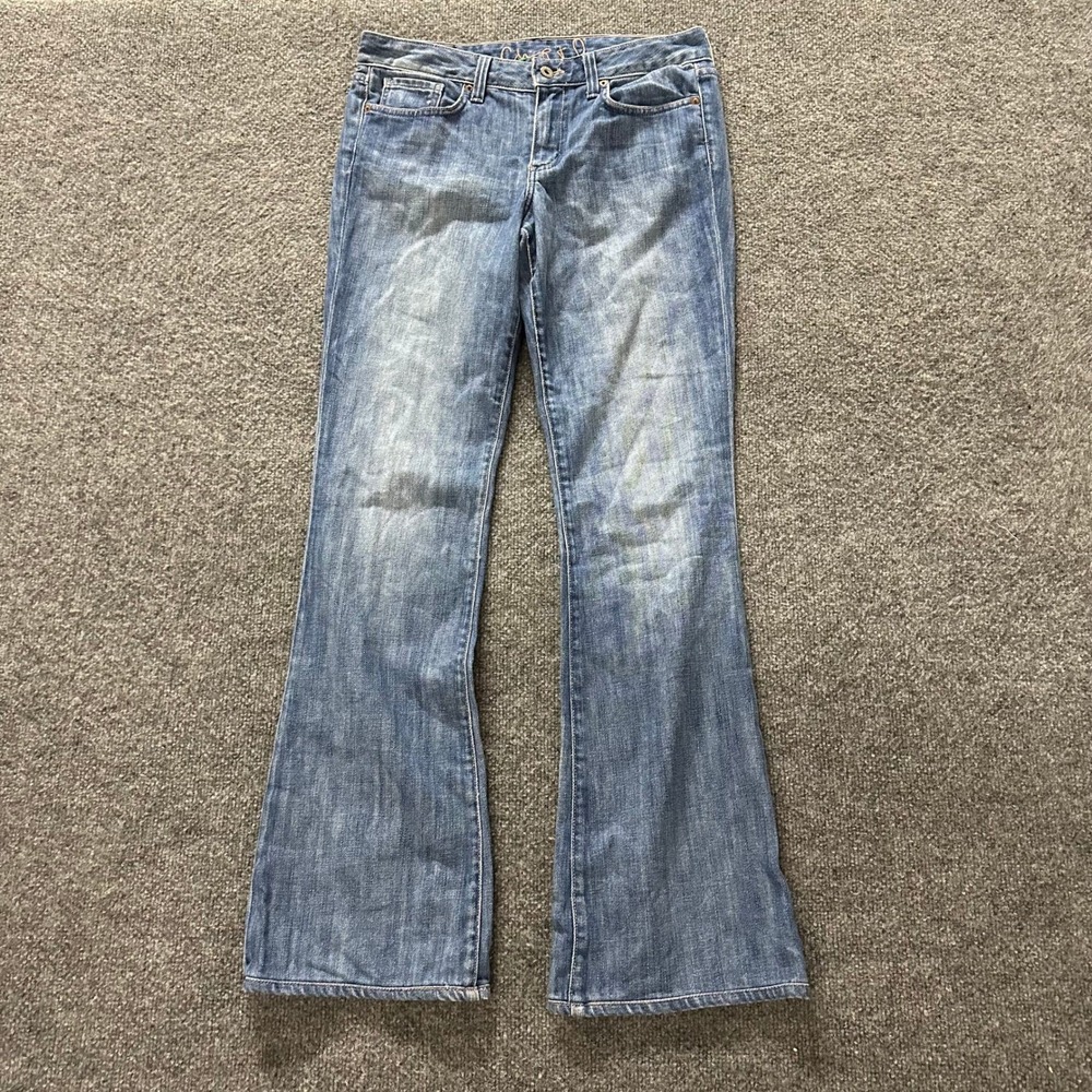 Chip & Pepper Jeans Womens Size 28 Blue Olivia Low Rise Flare Stretch Denim USA